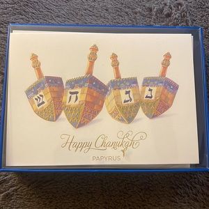 Papyrus Happy Chanukah Note Cards 14 Note Cards/ 14 Lined Envelopes (gold seals)